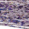 Crystal 2x4mm Opaque Wisteria Purple with Purple Rainbow Kiss Faceted Tube Beads - 18 inch strand