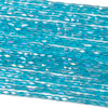 Crystal 2x4mm Caribbean Blue Faceted Tube Beads with an AB finish - 18 inch strand