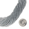 Crystal 2x3mm Ombre Silver Dust Rondelle Beads -14 inch strand, Color #8