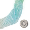 Crystal 2x3mm Ombre Soft Blue Green Rainbow Rondelle Beads -14 inch strand, Color #19