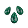Cherry Tree Beads Natural Malachite approx. 16x21-23x30mm Top Front Drilled Teardrop Pendant with a Flat Back - 1 per bag 