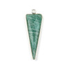 Cherry Tree Beads Amazonite approximately 13x39mm Faceted Triangle Drop with Sterling Silver Bezel - 1 piece 