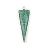 Amazonite approximately 13x39mm Faceted Triangle Drop with Sterling Silver Bezel - 1 piece