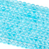 Dyed Selenite Aqua Blue 6mm Round Beads - 15.5 inch strand
