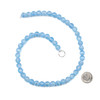 Dyed Selenite Blue 8mm Round Beads - 15.5 inch strand