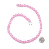 Dyed Selenite Pink 8mm Round Beads - 15.5 inch strand