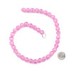 Dyed Selenite Pink 10mm Round Beads - 15.5 inch strand