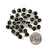 Cherry Tree Beads Onyx approximately 7x10mm Faceted Coin Drop with Sterling Silver Bezel - 1 piece 