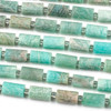 Amazonite 9x16mm Faceted Tube Beads - 8 inch strand