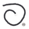 Waxed Lava 5x8mm Black Rondelle Beads - 15 inch strand