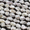 Fresh Water Pearl 9x12mm White Regenerated Beads - 14 inch strand