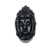 Black Obsidian 22x41mm Carved Buddha Pendant - 1 per bag