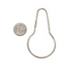 Silver 1.3x2.5" Metal Shower Hooks - 24 pieces