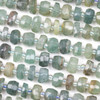 Kyanite approx. 4x8mm Faceted Irregular Heishi Beads - 7.5 inch strand