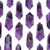 Amethyst crystal double-terminated point specimens, approximately 2.75-3 inches, featuring natural gemstone formations and deep purple hues.