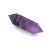 Amethyst crystal double-terminated point specimen, approximately 2.75-3 inches, showcasing rich purple hues and natural gemstone formations.