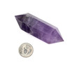 Amethyst crystal double-terminated point specimen, approximately 2.75-3 inches, showcasing natural gemstone beauty with deep purple hues.