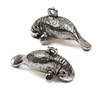 Green Girl Studios Pewter 14x28mm Manatee Charm - 1 piece