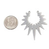 Cherry Tree Beads 304 Stainless Steel 33x38mm Sun Burst Link Components with 2 Loops - 2 per bag 