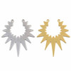 Cherry Tree Beads 304 Stainless Steel 33x38mm Sun Burst Link Components with 2 Loops - 2 per bag 