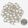 Cherry Tree Beads Clear Quartz approximately 8x14mm Faceted Tiny Teardrop Drop with a Sterling Silver Bezel - 1 piece 
