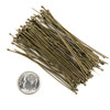 Vintage Bronze Plated Brass 2.4 inch, 20g Headpins/Ballpins with a 2mm Ball - 100 per bag