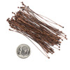 Vintage Copper Plated Brass 2.4 inch, 24g Headpins/Ballpins with a 2mm Ball - 100 per bag
