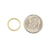 12mm brass hoop link components in a 1mm thickness, shown in both raw and coated finishes for jewelry making use. 12mm brass hoop link components in a 1mm thickness, shown in both raw and coated finishes for jewelry making use.