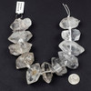Cherry Tree Beads Herkimer Diamond Natural Cut approx. 15-26x35-61mm Double Terminated Point Beads - 8 inch strand 
