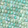 Amazonite approx. 4x8mm Faceted Heishi Beads with an AB finish - 8 inch strand