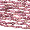 Ruby 4x6mm Pebble Beads - 15 inch strand