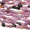Multicolor Ruby 6x8mm Pebble Beads - 15 inch strand