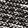 Cherry Tree Beads Crystal 6x8mm Opaque Midnight Black Faceted Rondelle Beads - Approx. 15.5 inch strand 