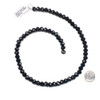 Crystal 6x8mm Opaque Jet Black Faceted Rondelle Beads - Approx. 15.5 inch strand