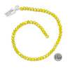 Crystal 6x8mm Opaque Lemon Zest Yellow Faceted Rondelle Beads with an AB finish - Approx. 15.5 inch strand