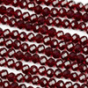 Cherry Tree Beads Crystal 4x6mm Dark Ruby Red Faceted Rondelle Beads - Approx. 15.5 inch strand 