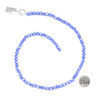 Crystal 4x6mm Opaque Light Cornflower Blue Faceted Rondelle Beads - Approx. 15.5 inch strand