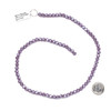 Crystal 4x6mm Opaque Heather Purple Faceted Rondelle Beads with a Silver AB finish - Approx. 15.5 inch strand