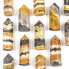 Light Bumble Bee Jasper Crystal Point Tower - 1 piece, approximately 2.5-3"