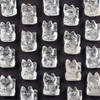 Cherry Tree Beads Clear Quartz Prosperity Cat with Left Arm Waving - 1 piece, approx. 1" 