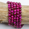 Cherry Tree Beads Dyed Pink Tigereye 6mm Round Beads - 15 inch strand