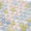 Morganite 8mm Faceted Lantern Round Beads - 15 inch strand