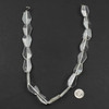 Clear Quartz approx. 17x23mm Faceted Slab Beads - 15 inch strand