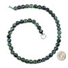 Moss Agate 8mm Faceted Puff Coin Beads - 15 inch strand