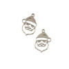 Silver 304 Stainless Steel 13x19mm Santa Claus Charm Component - 2 per bag
