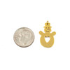 Cherry Tree Beads 304 Stainless Steel 15x22mm Snowman with Heart Charm Components with 5mm Jump Ring - 2 per bag 