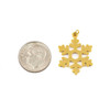 Cherry Tree Beads 304 Stainless Steel 19x21mm Snowflake Charm Components with 4mm Jump Ring - 2 per bag 