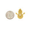 Cherry Tree Beads 304 Stainless Steel 19x20mm Snowman Charm Components with 4mm Jump Ring - 2 per bag 