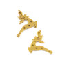 18k Gold Plated 304 Stainless Steel 17.5x21.5mm Reindeer Charm Component with 4mm Jump Ring - 2 per bag