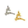 Cherry Tree Beads 304 Stainless Steel 17.5x21.5mm Reindeer Charm Components with 4mm Jump Ring - 2 per bag  Cherry Tree Beads 304 Stainless Steel 17.5x21.5mm Reindeer Charm Components with 4mm Jump Ring - 2 per bag